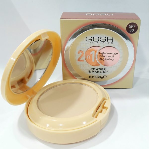 پنکک ۲ در ۱ گاش (Gosh 2in1 high coverage instant matt long-lasting powder & makeup)