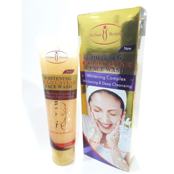 ژل شستشوی صورت WHITENING GOLD CAVIAR FACE WASH AICHUN BEAUTY