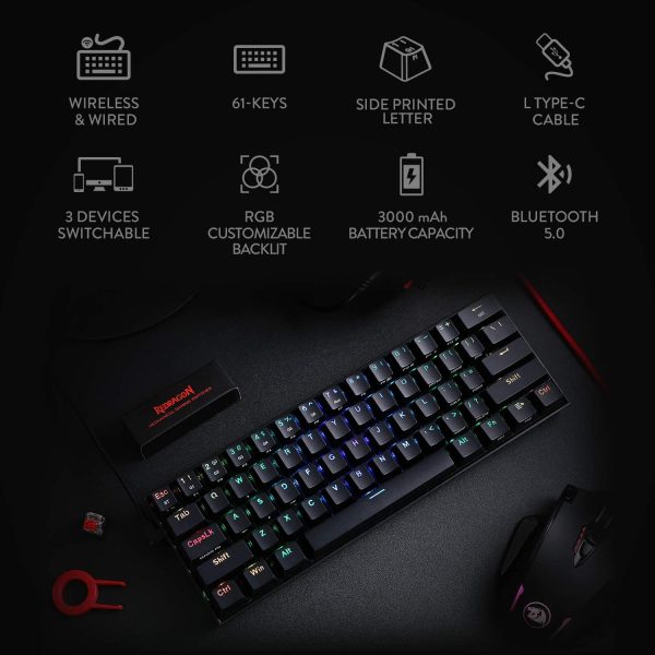 کیبورد گیمینگ Redragon مدل K530 - Image 7