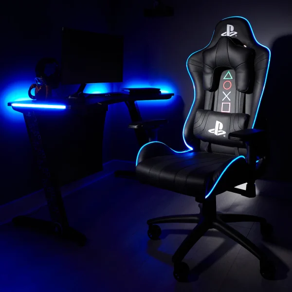 صندلی گیمینگ X Rocker Amarok طرح PlayStation با نورپردازی RGB