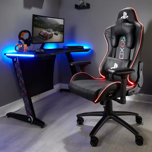 صندلی گیمینگ X Rocker Amarok طرح PlayStation با نورپردازی RGB - Image 11